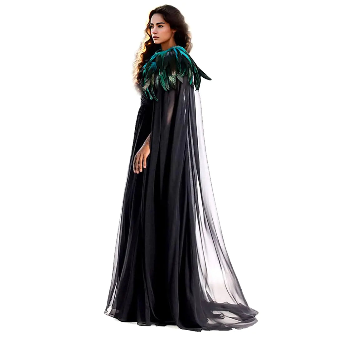 Vampire Cape Witch Cosplay Costume(Blue)