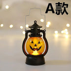 Halloween Pumpkin Lantern with Skull Decoration for Parties