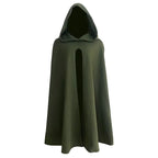 Green Medieval Hooded Cloak for Men Renaissance Wizard