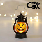 Halloween Pumpkin Lantern with Skull Decoration for Parties