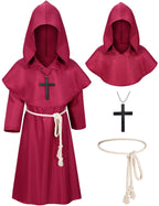 Kids Medieval Renaissance Monk Costume Priest