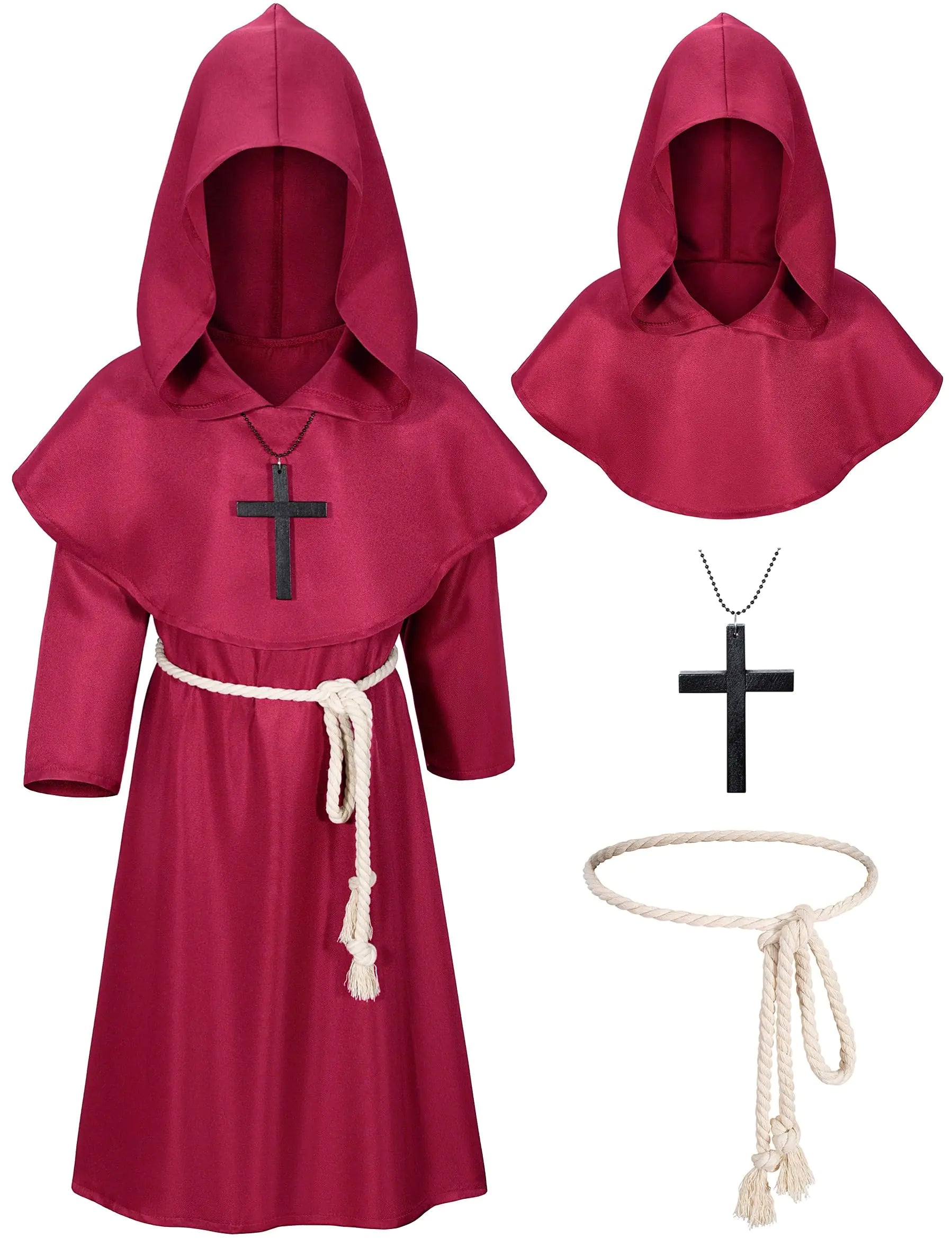Kids Medieval Renaissance Monk Costume Priest