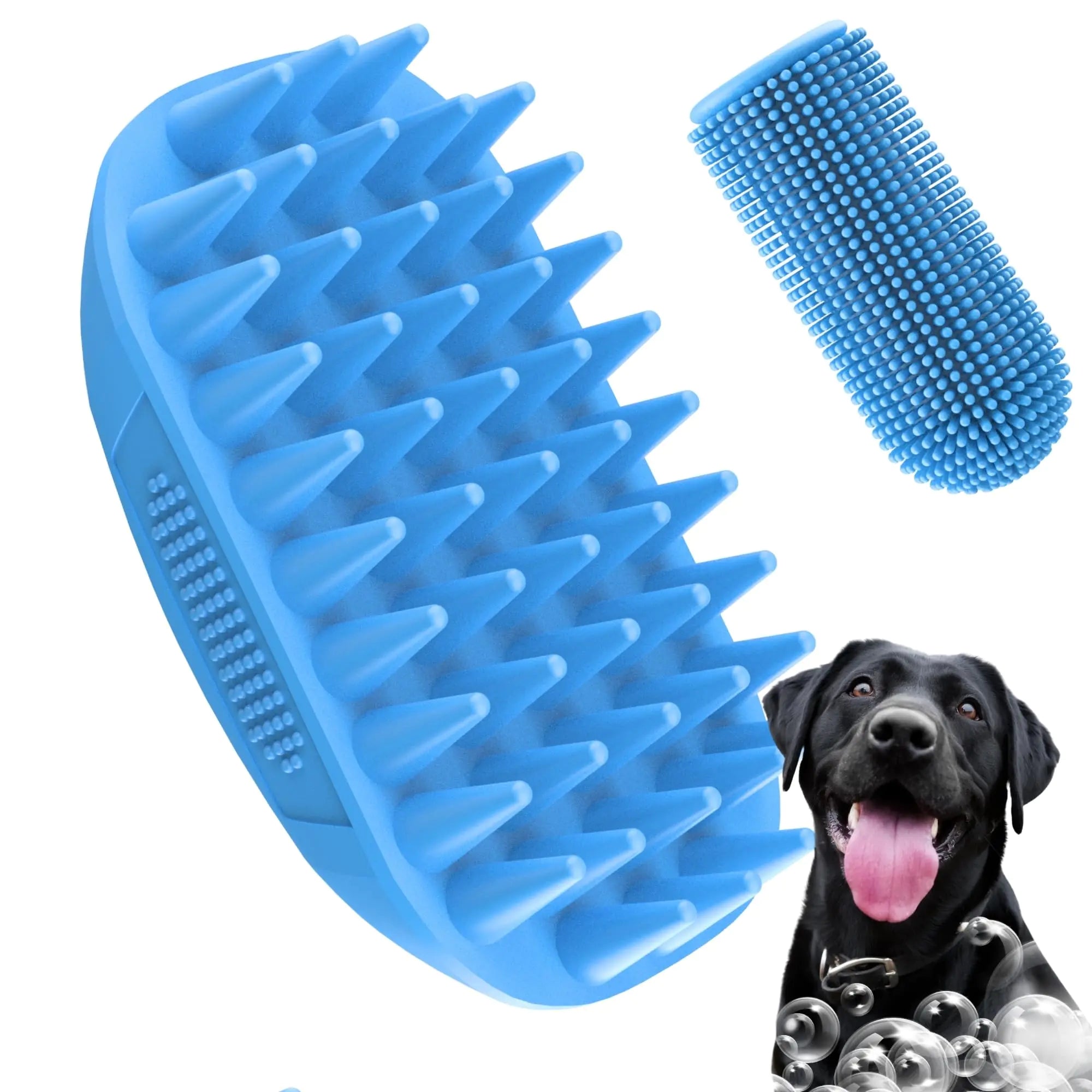 Dog shampoo brush| Adjustable handle| Deshedding Washing Massaging & Grooming (pack of 2)