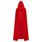 Witch Vampire Wizard Raven Cosplay Costume Cloak for Women(red)