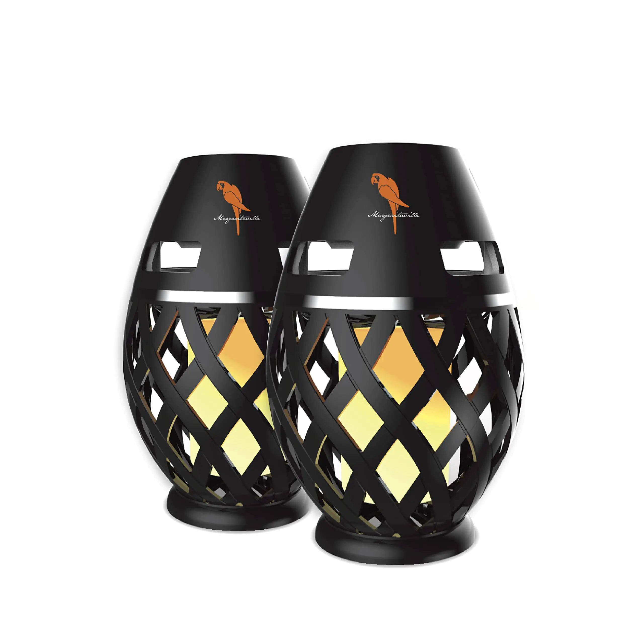 Tiki Torch - Waterproof Bluetooth Speaker with Flickering LED Lights (2 Pack)